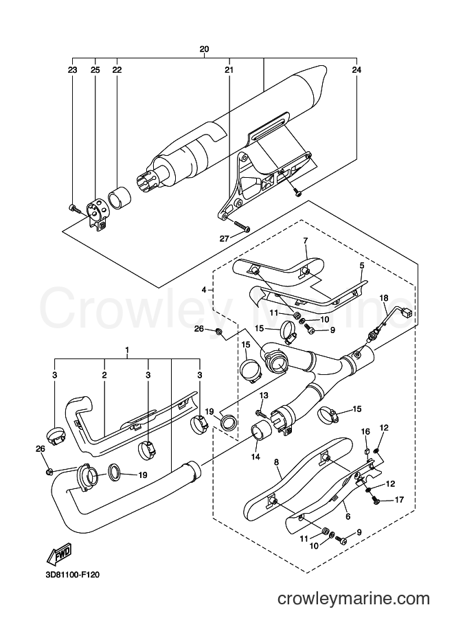 Yamaha Motors XVS1300A (11C3) [040] - EXHAUST