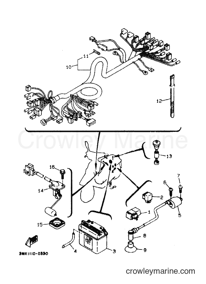 1990 Scooter CW50T - CW50T (3MX2) [010] - SIDE COVER