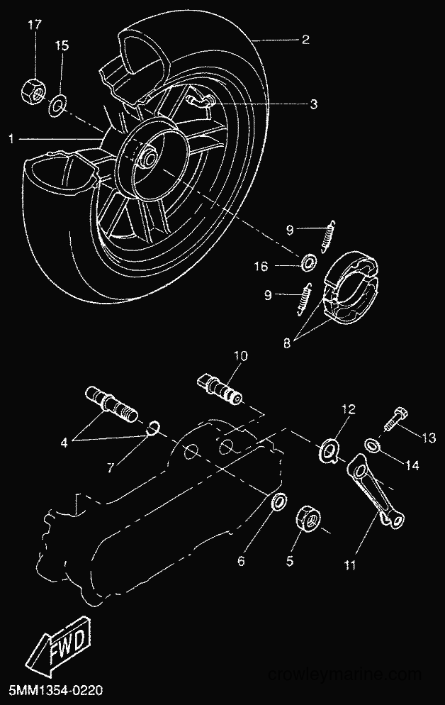 2000 Scooter CW50 - CW50 (5MN1) [020] - REAR WHEEL
