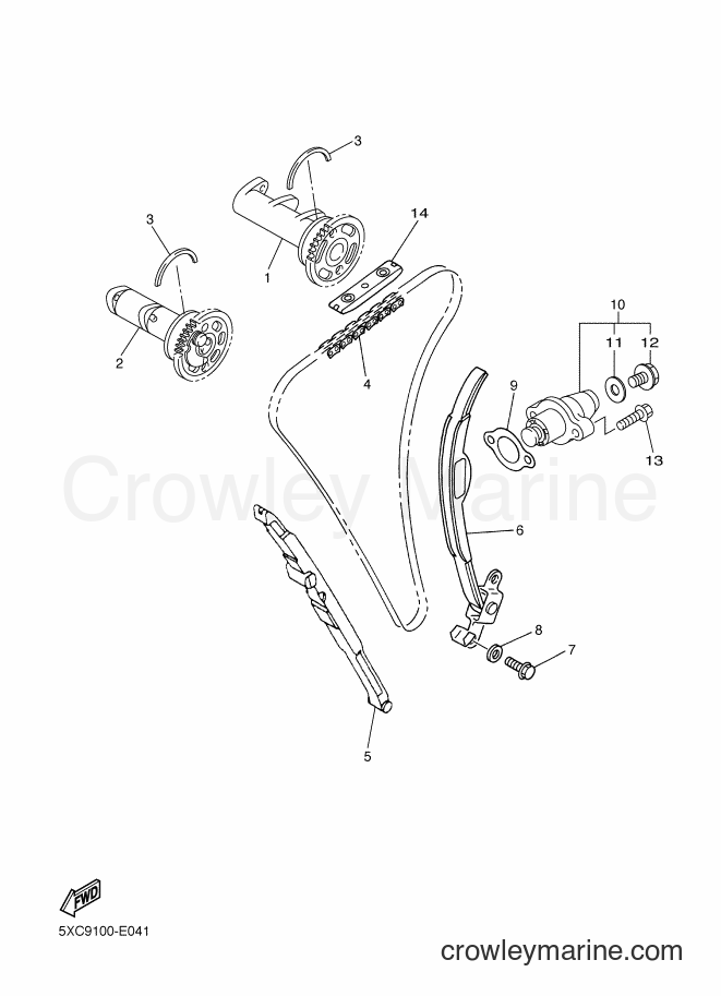 2013 Dirt Bike YZ250F - YZ250F (17DJ) [010] - CAMSHAFT & CHAIN