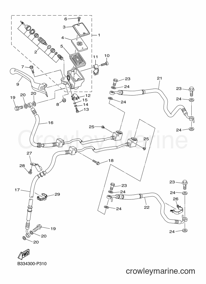 Yamaha Motors XVS950CU (B339) [010] - FRONT MASTER CYLINDER