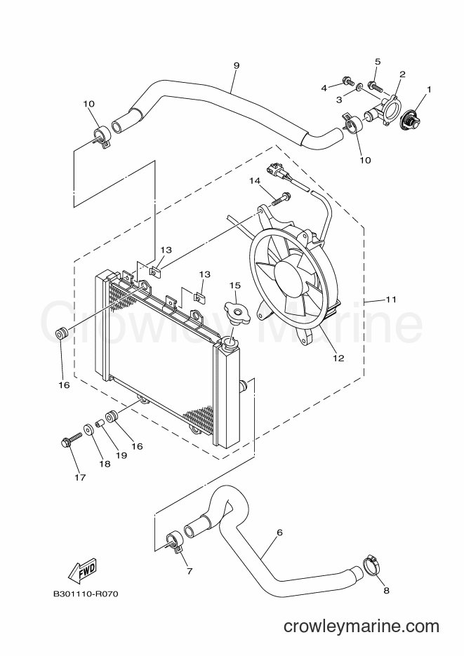 2017 ATV YFM700FWAD - YFM700FWAD (2UDC) [010] - RADIATOR & HOSE