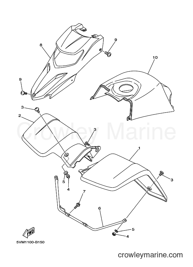 Yamaha Motors YFS200 (5VM4) [010] - FRONT FENDER