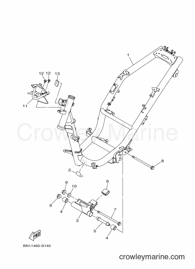 2018 Scooter LNS125-I - LNS125-I (BN12) [010] - FRAME
