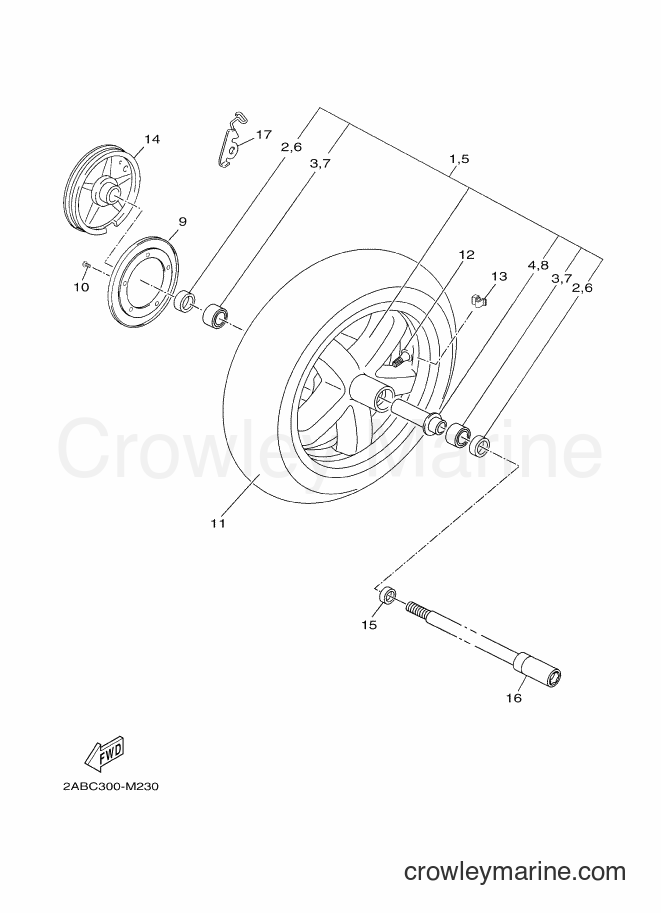 Yamaha Motors YP125RA (2ABE) [040] - FRONT WHEEL