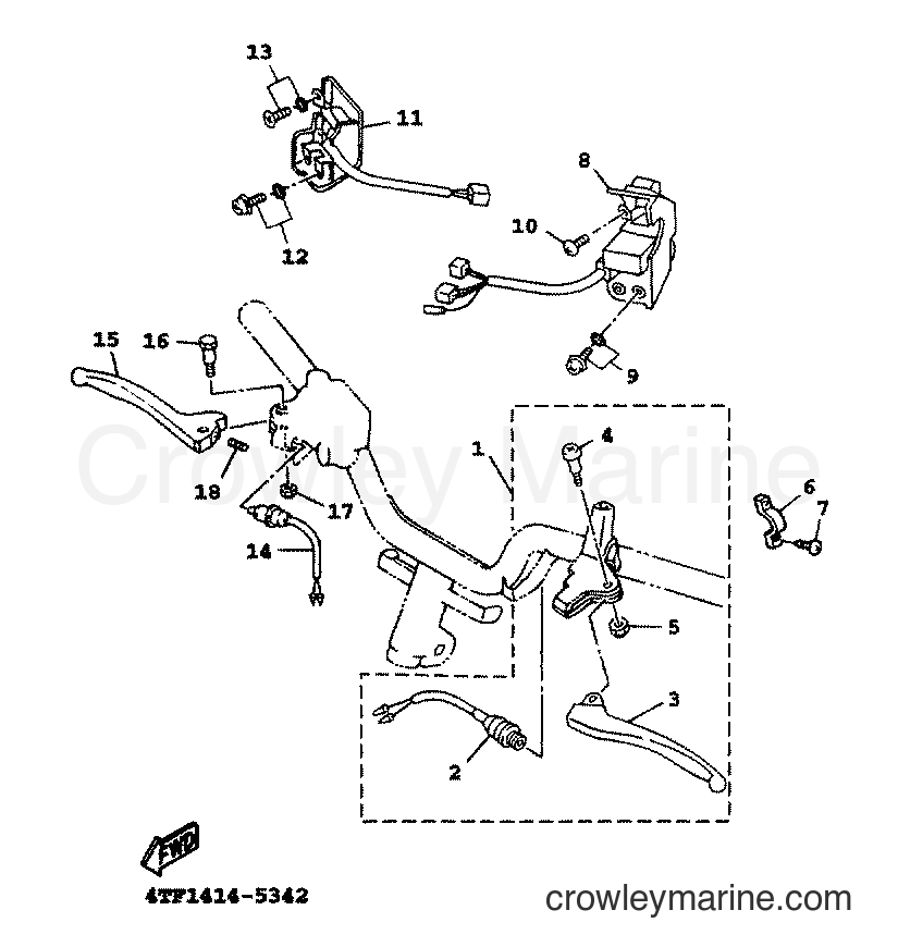 1999 Scooter XC125TR - XC125TR (4THJ) [010] - HANDLE SWITCH & LEVER
