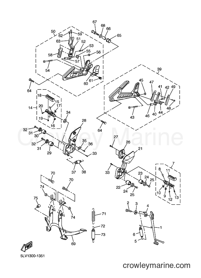 Yamaha Motors FZS1000 (5LVF) [070] - STAND & FOOTREST