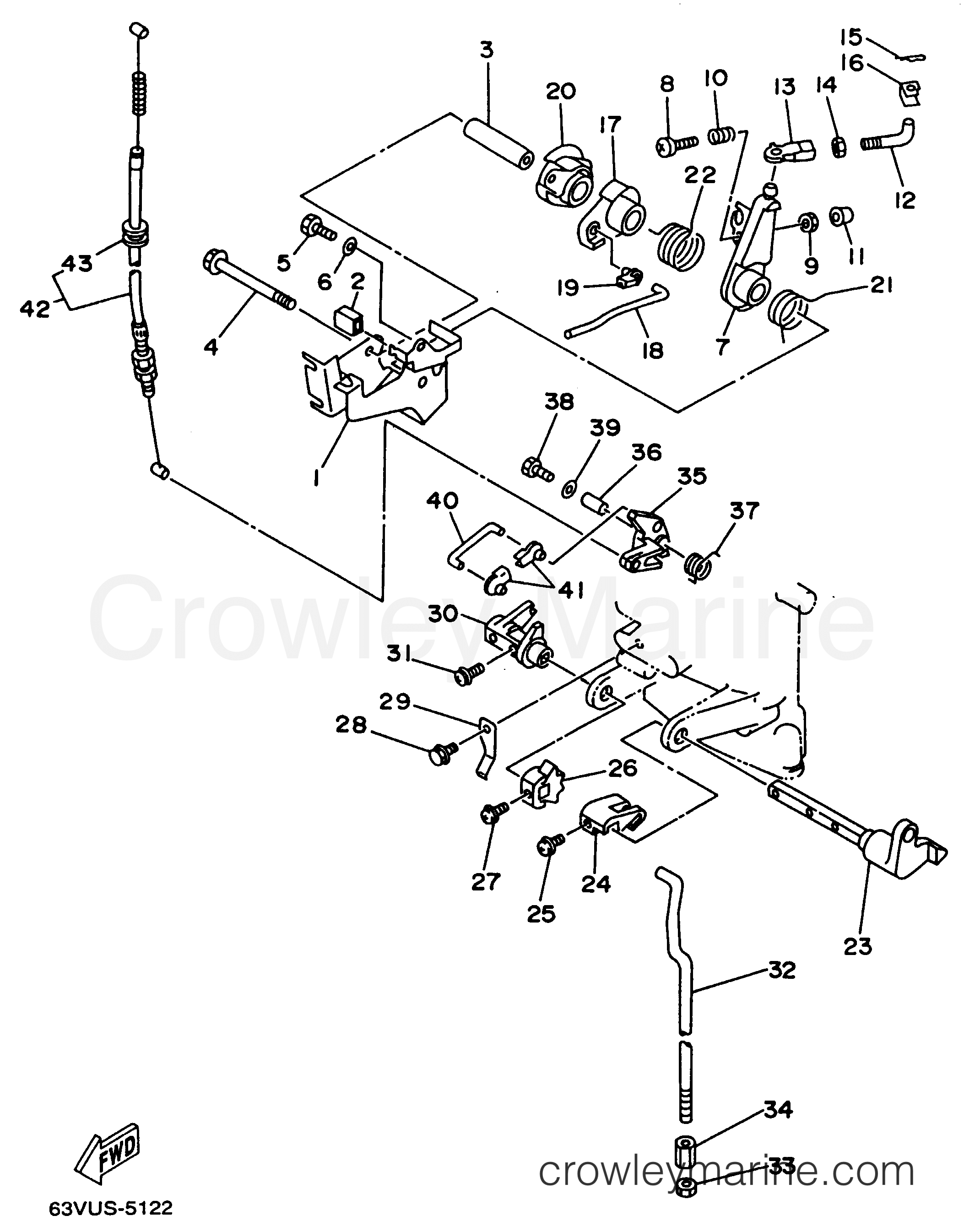 Yamaha Motors 9.9ELHV - CONTROL 1