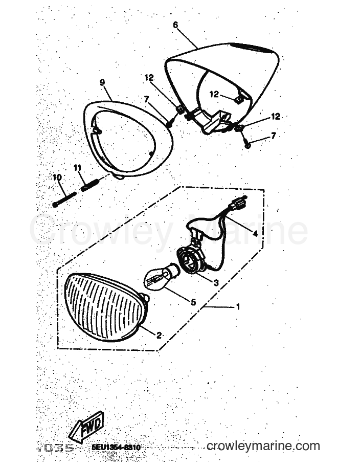 1999 Scooter YH50 - YH50 (5FV2) [010] - HEADLIGHT