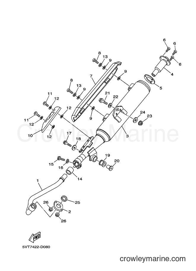 2005 Scooter T110C - T110C (5VT7) [010] - EXHAUST