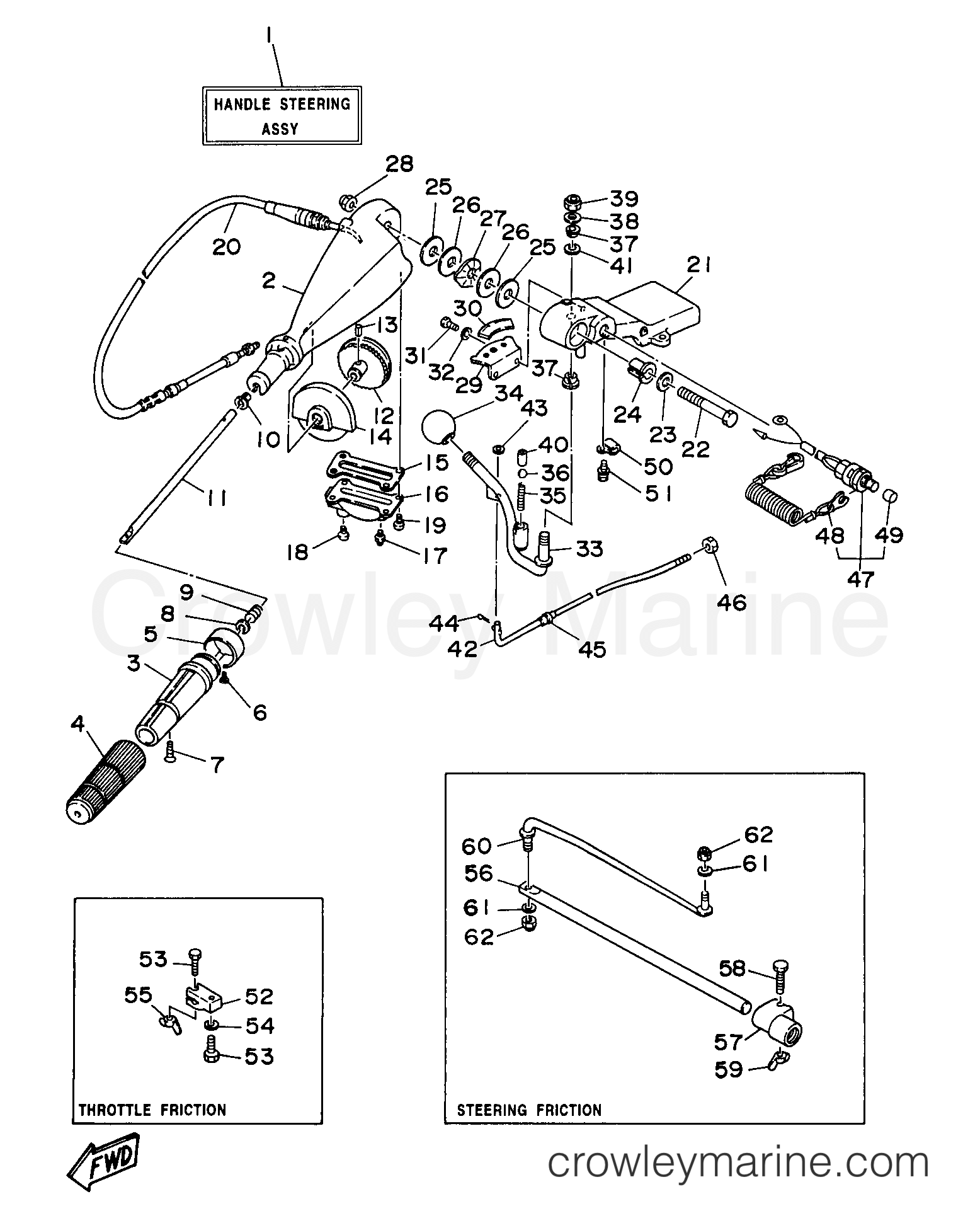 Yamaha Motors E75MLHW - STEERING