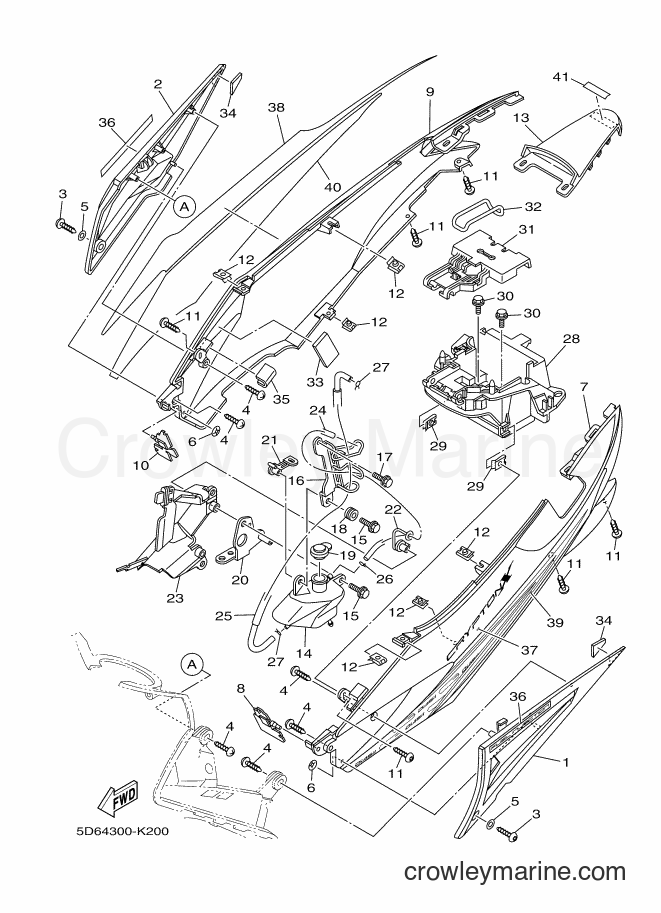 Yamaha Motors T135FI (5D64) [010] - SIDE COVER