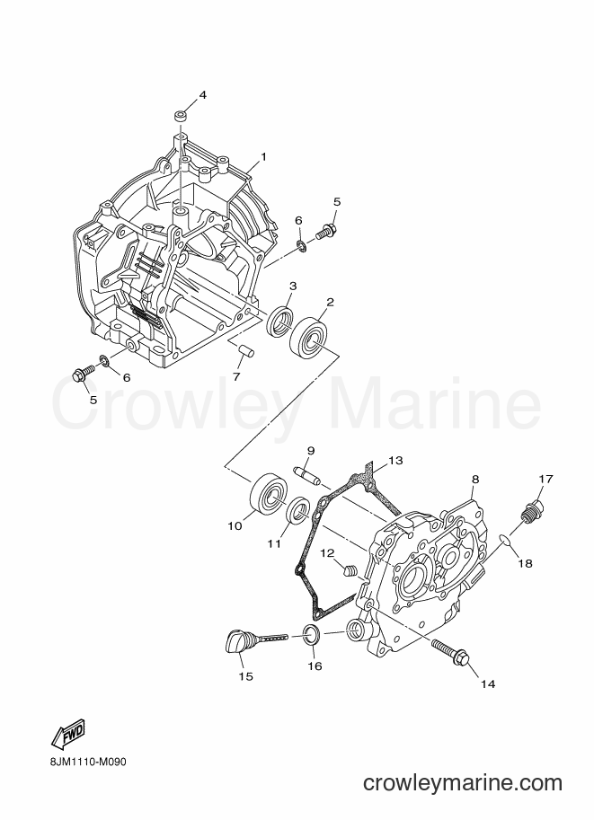 Yamaha Motors SRX120 (8JM1) [010] - CRANKCASE