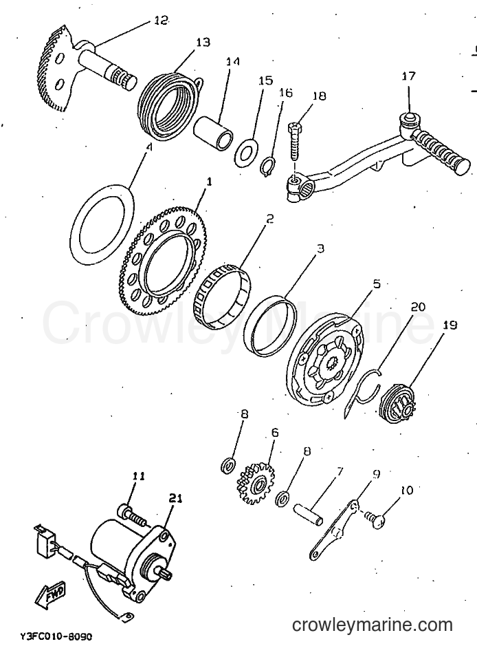 1998 Scooter CW50RSP - CW50RSP (4WK5) [010] - STARTER
