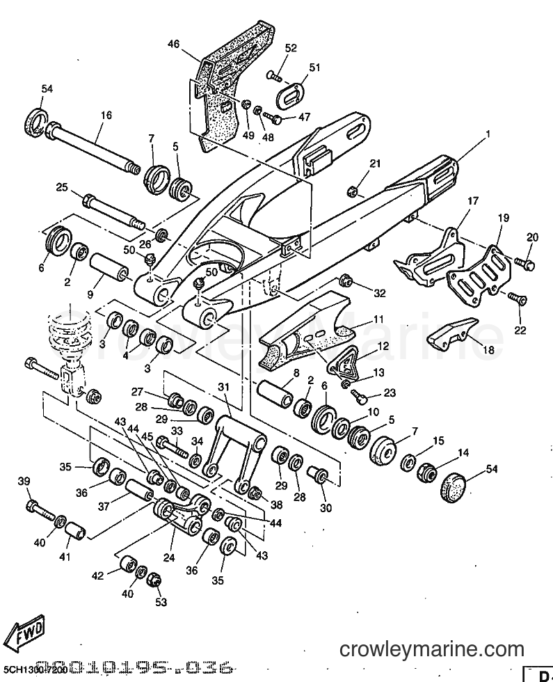 1997 Dirt Bike TT600R - TT600R (5CH1) [040] - REAR ARM