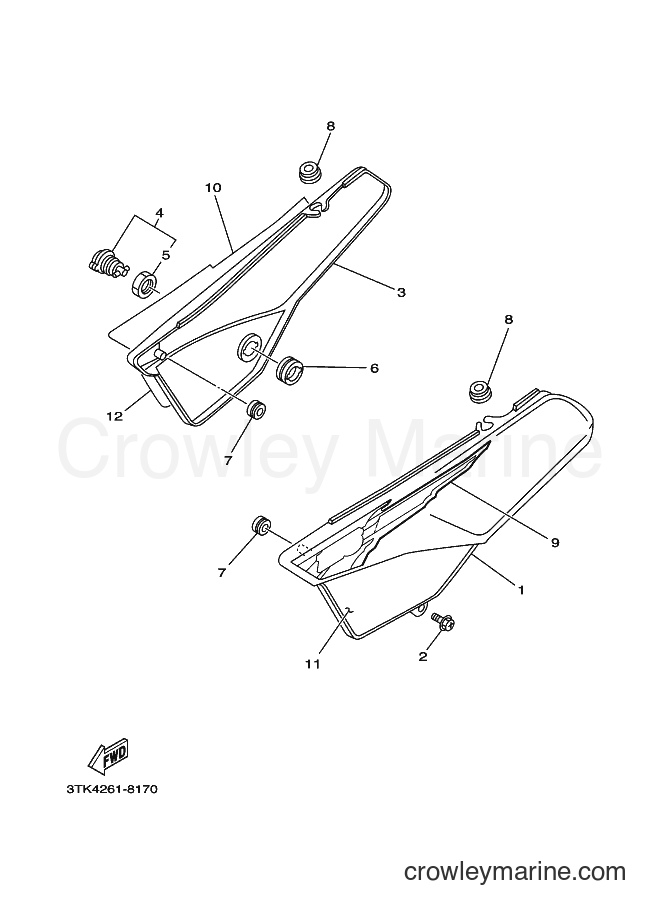 1999 Dirt Bike DT175 - DT175 (3FJB) [010] - SIDE COVER