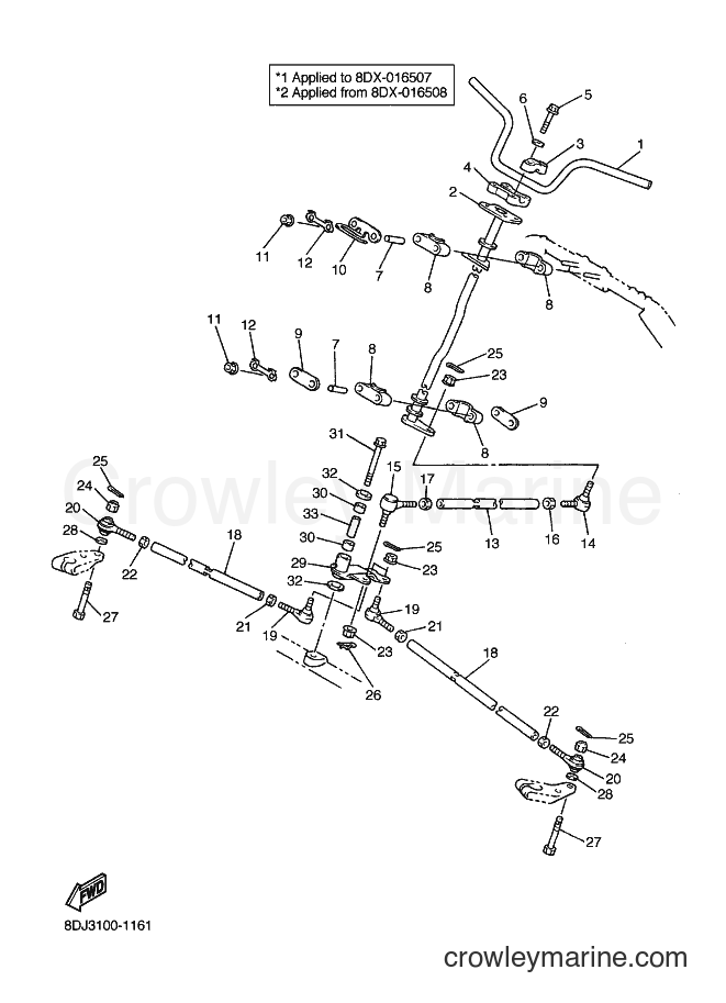 2004 Snowmobile VT500XL - VT500XL (8DX6) [020] - STEERING