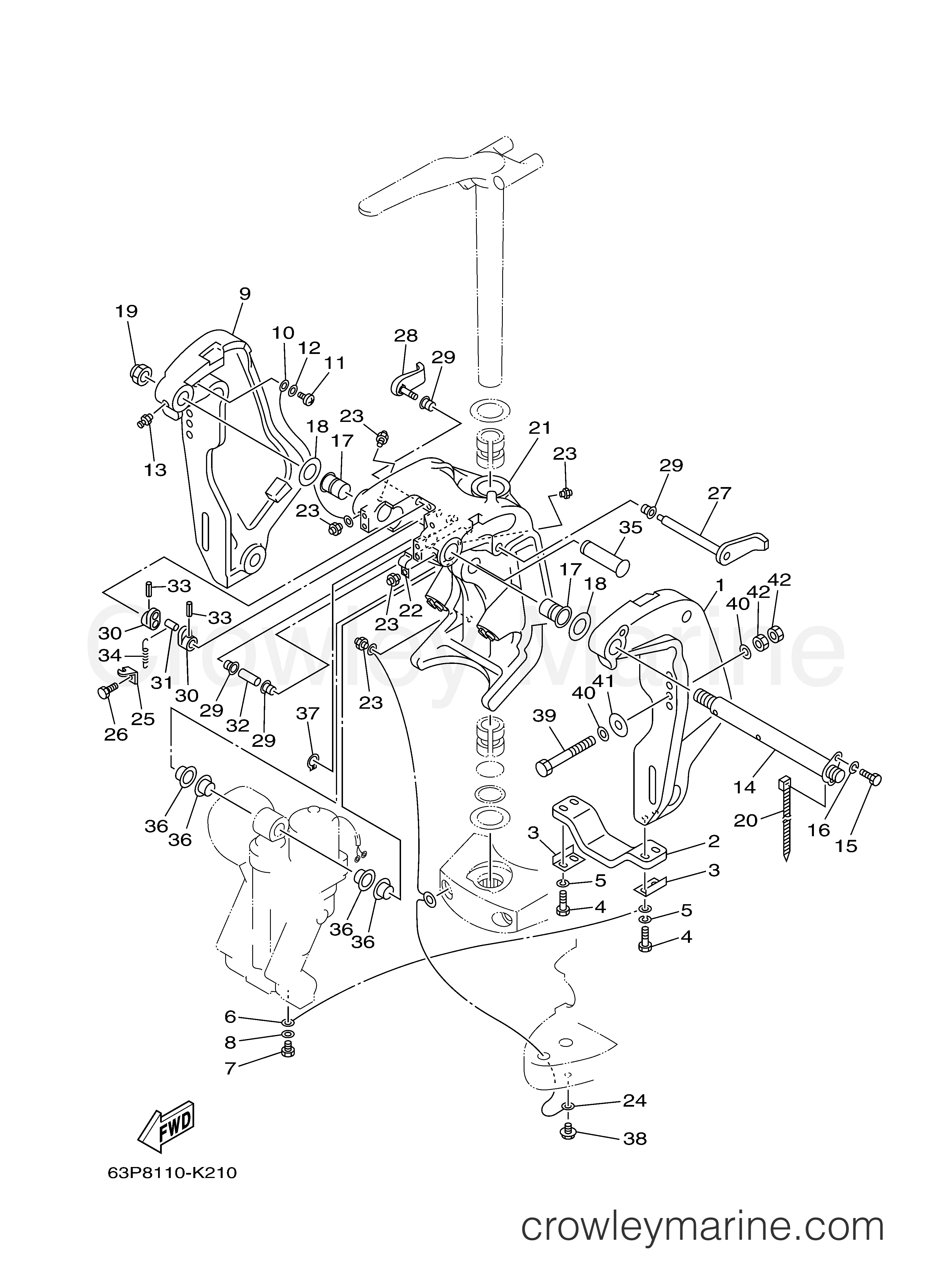 Yamaha Motors F150TXR - BRACKET 1