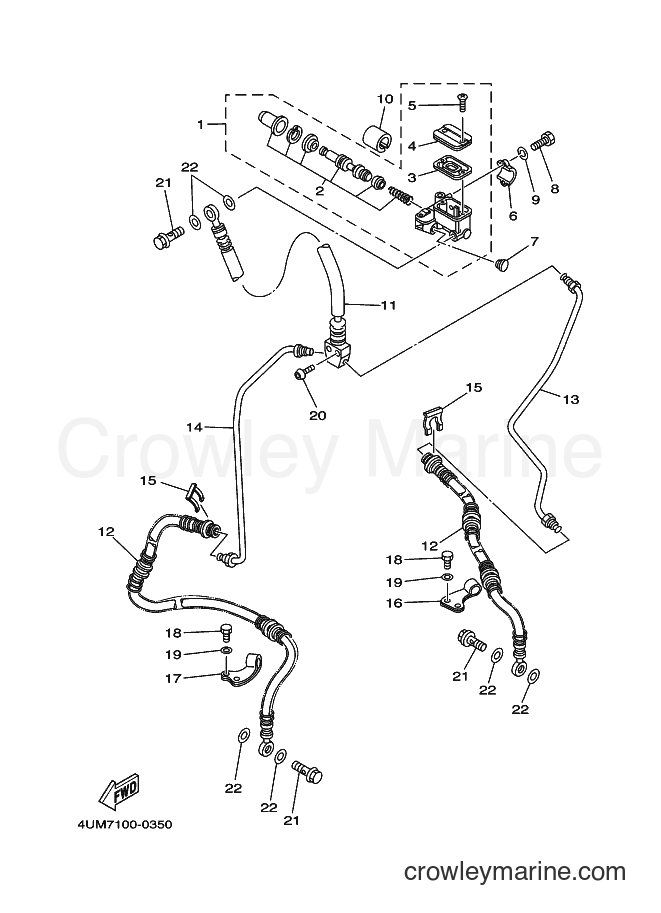 2000 ATV YFM350FWSP - YFM350FWSP (4UM8) [010] - FRONT MASTER CYLINDER