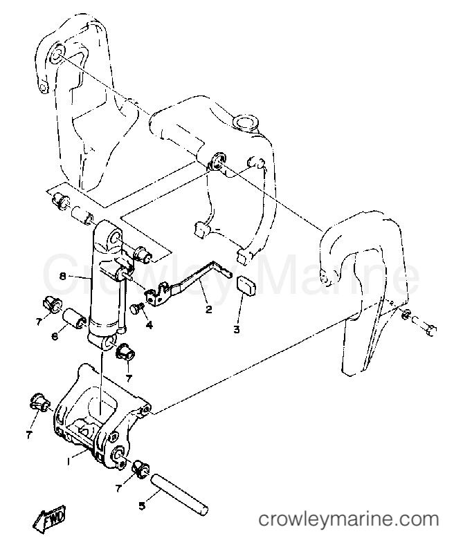 Yamaha Motors CV85ELD - BRACKET 2 (CV85E)