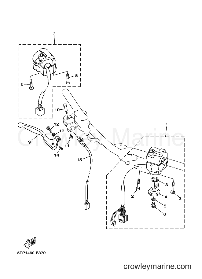 Yamaha Motors T110SE (5TP5) [010] - HANDLE SWITCH & LEVER