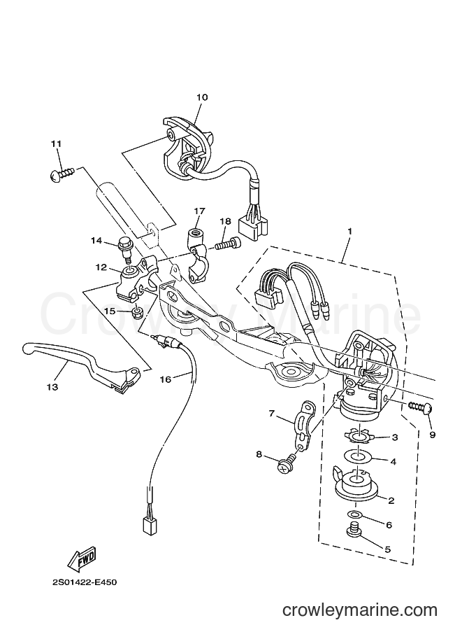 Yamaha Motors T110SE (5B9C) [010] - HANDLE SWITCH & LEVER