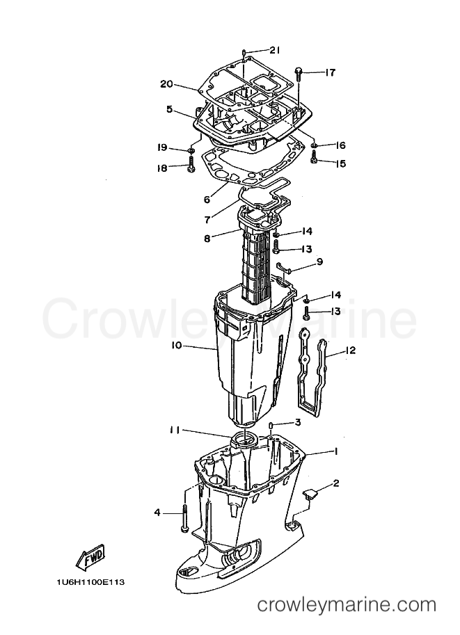 Yamaha Motors 90A (6H1) [030] - UPPER CASING