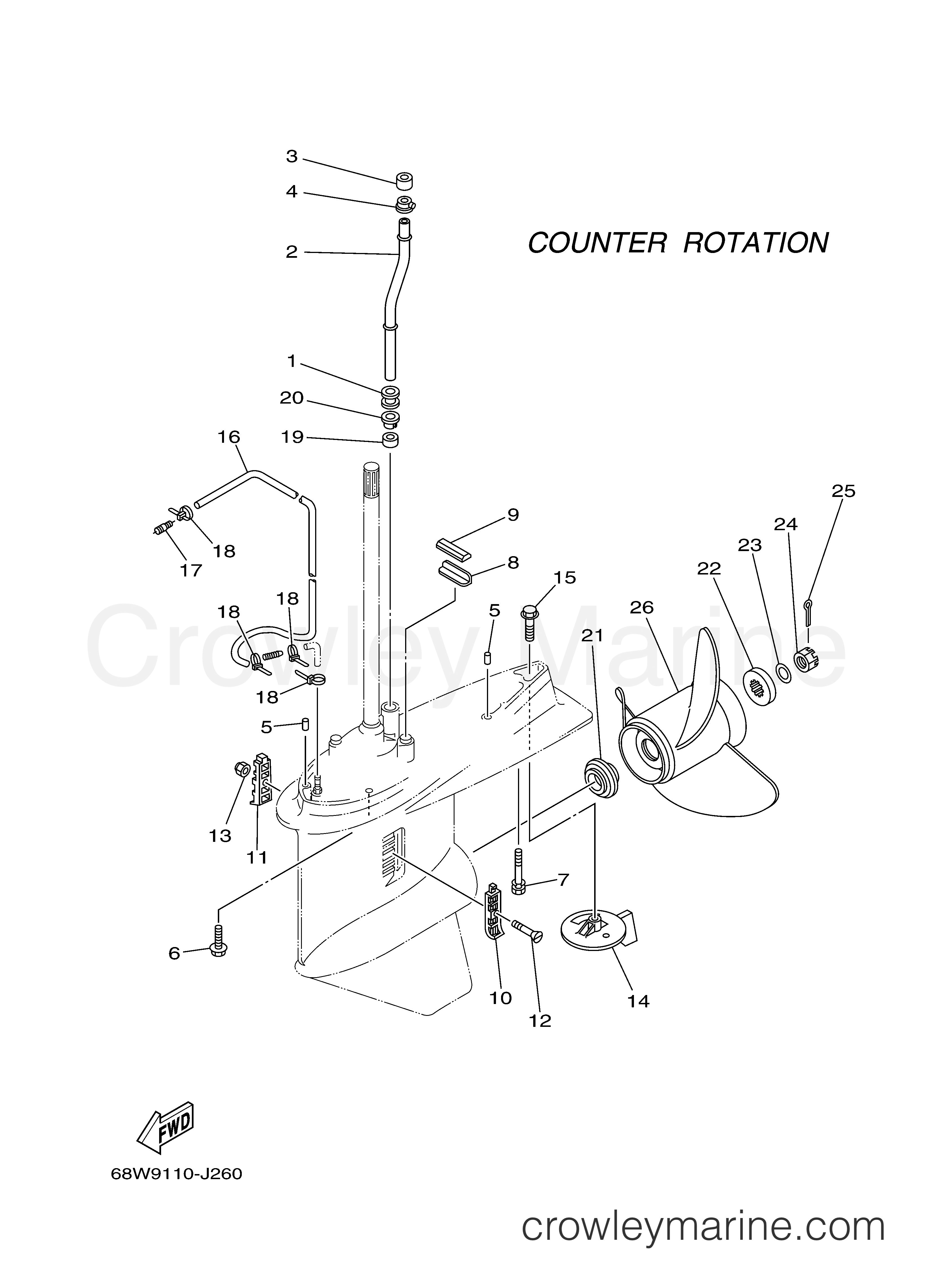 Yamaha Motors LF115TXR - LOWER CASING DRIVE 4