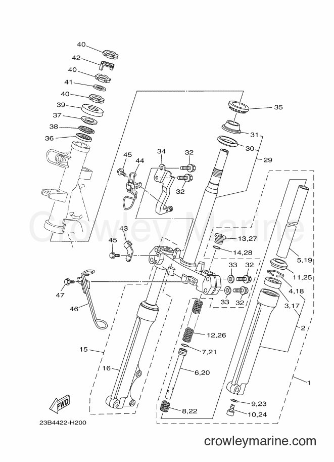 Yamaha Motors AL115 (23B4) [010] - STEERING 2
