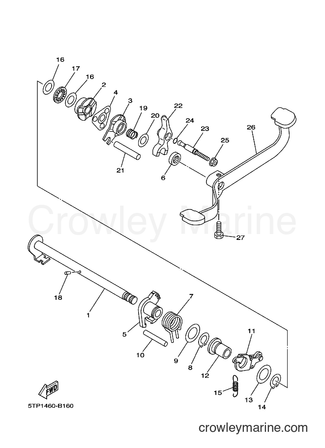 Yamaha Motors T110C (5TP3) [010] - SHIFT SHAFT