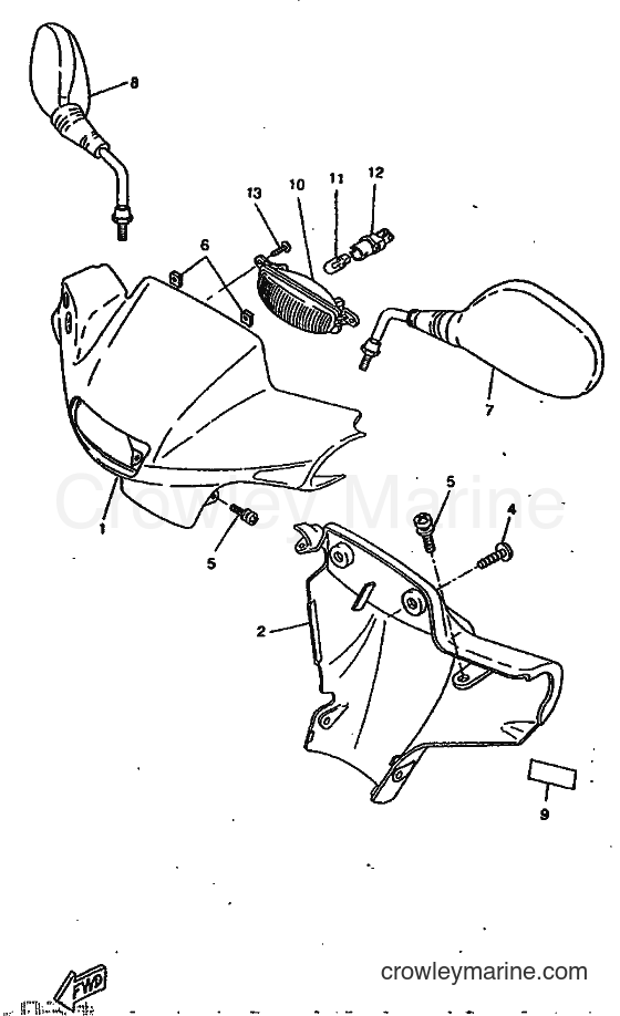 1998 Scooter CW50RS - CW50RS (4TDL) [999] - COWLING 1