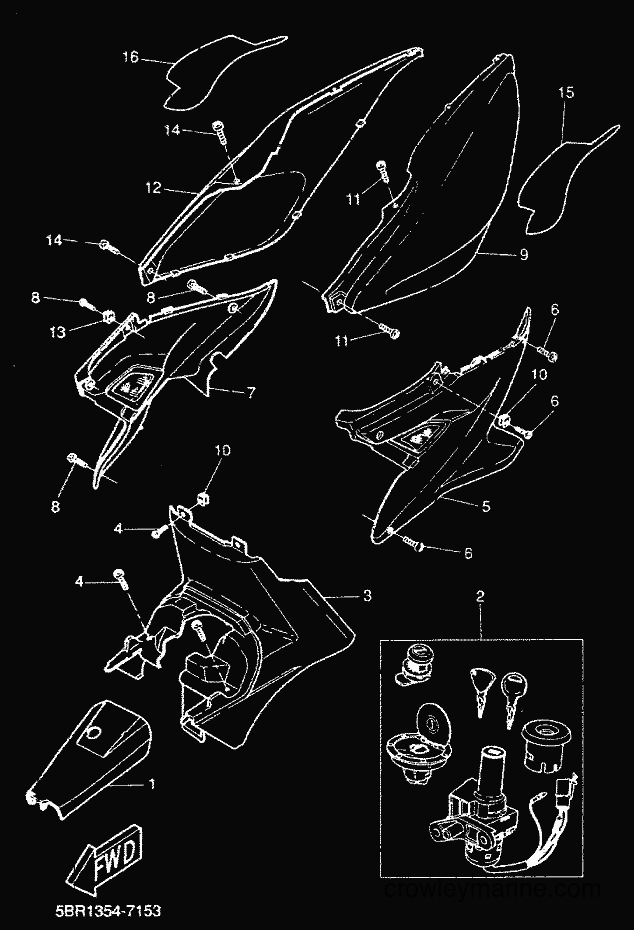 2000 Scooter YQ50 - YQ50 (5HEK) [010] - SIDE COVER