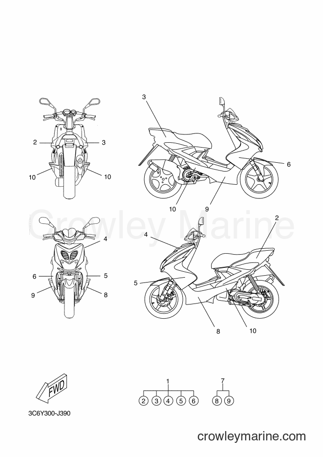 2010 Scooter YQ50 - YQ50 (3C6Y) [010] - GRAPHIC & EMBLEM
