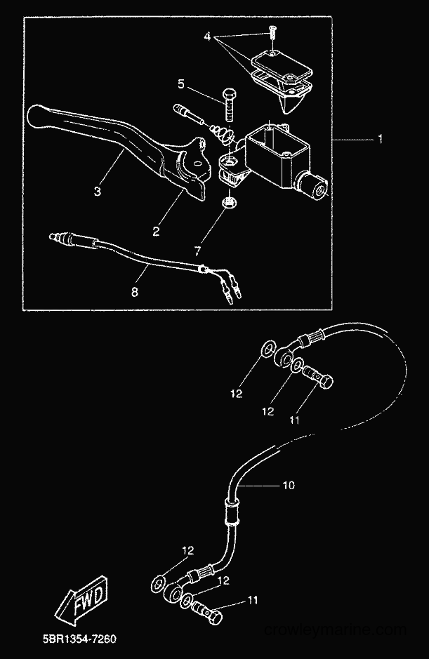 2000 Scooter YQ50 - YQ50 (5HEG) [010] - FRONT MASTER CYLINDER