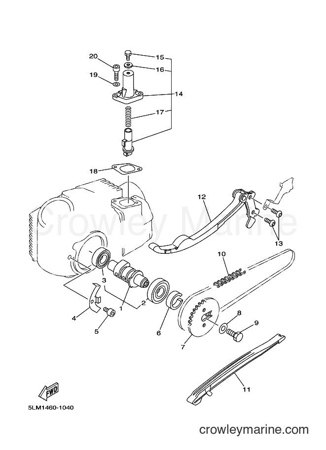 2001 Scooter T105SE - T105SE (5LM1) [010] - CAMSHAFT & CHAIN
