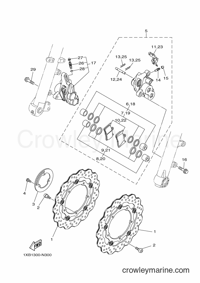 2015 Street Bike MT07A - MT07A (1XBB) [010] - FRONT BRAKE CALIPER
