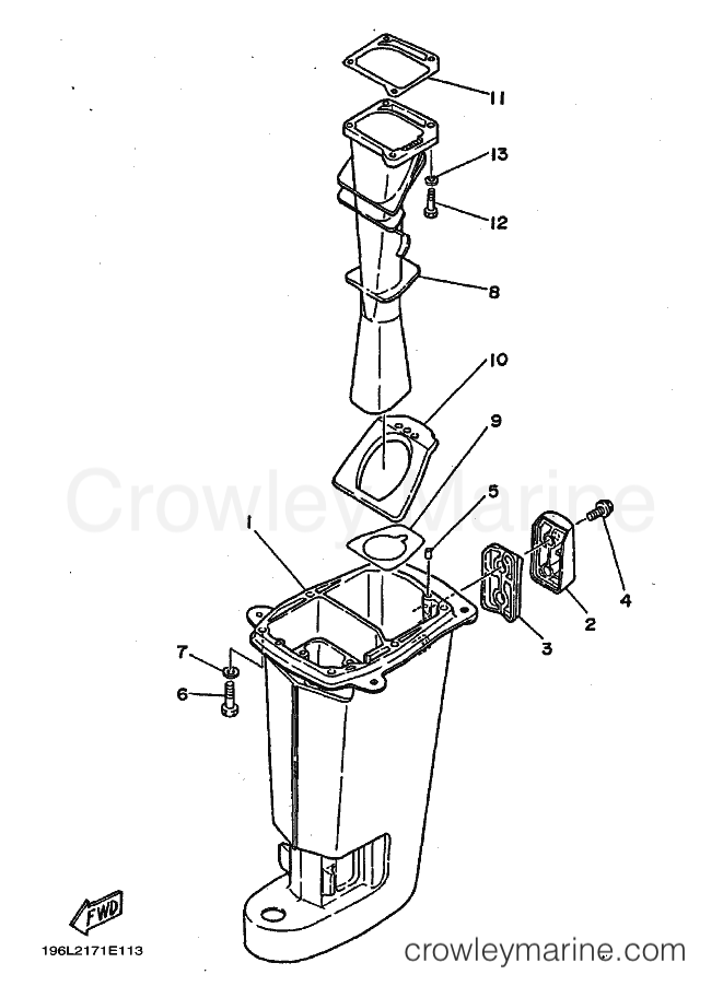 Yamaha Motors 25D (6L3) [020] - UPPER CASING