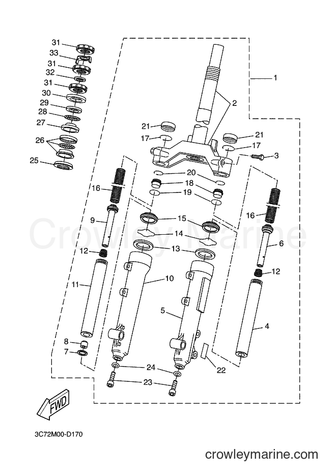 Yamaha Motors EW50N (3C73) [020] - FRONT FORK