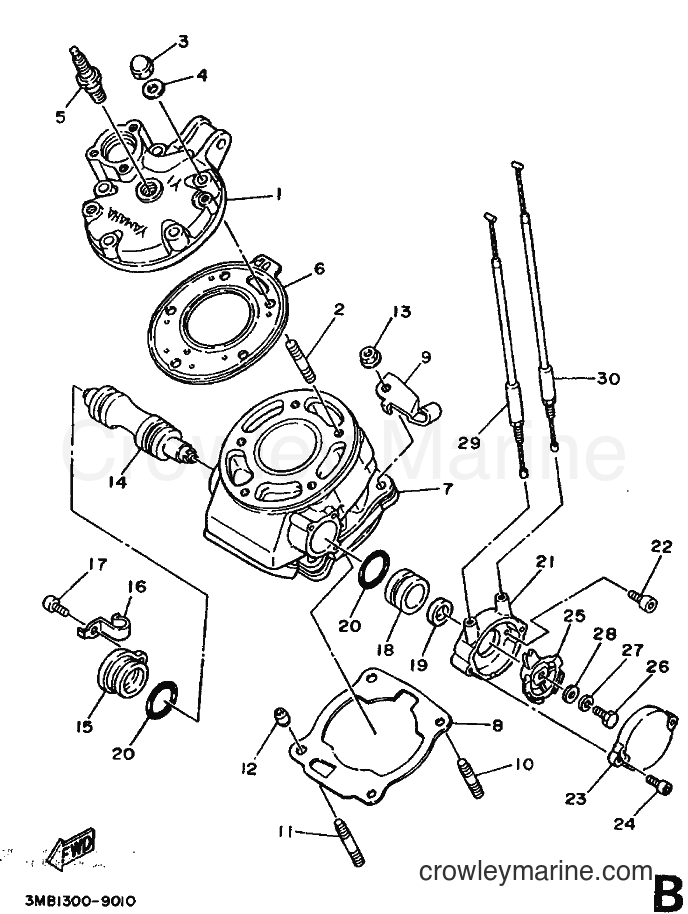 1989 Dirt Bike DT125R - DT125R (3PY2) [999] - CYLINDER