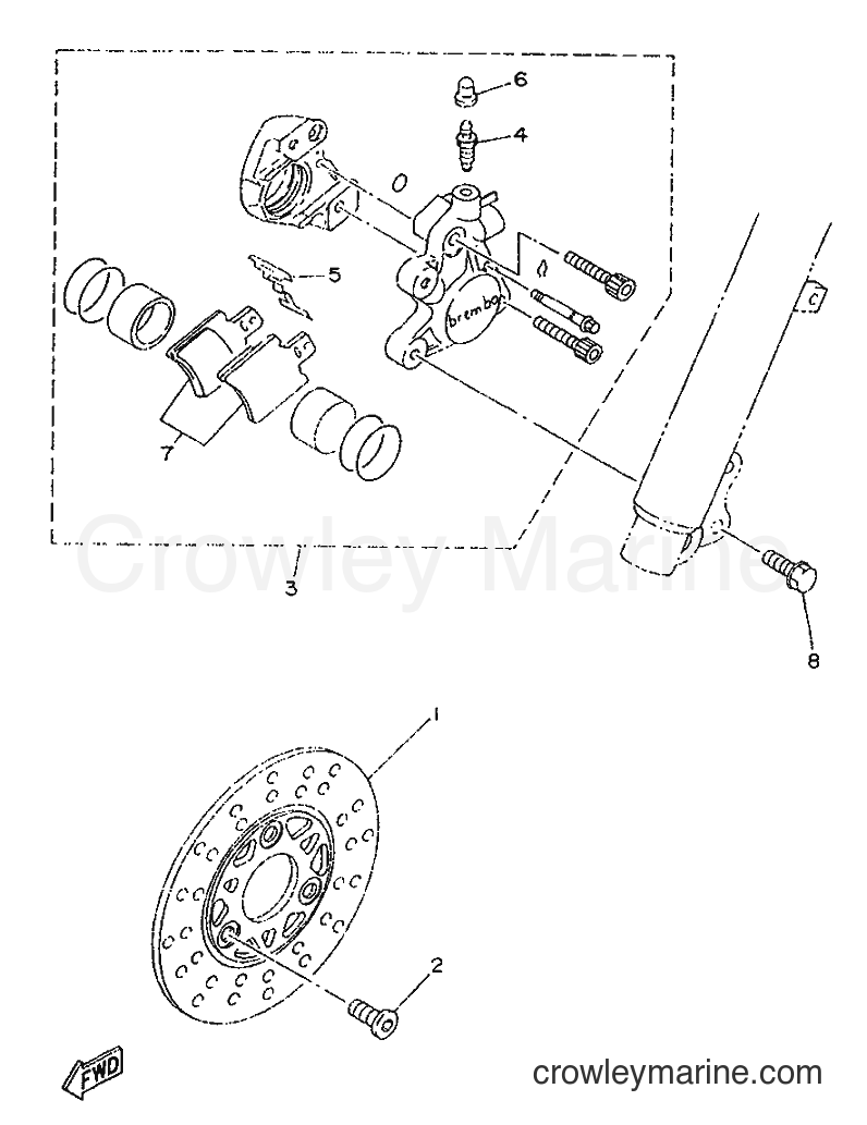 1996 Scooter YA50M - YA50M (3UG1) [999] - FRONT BRAKE