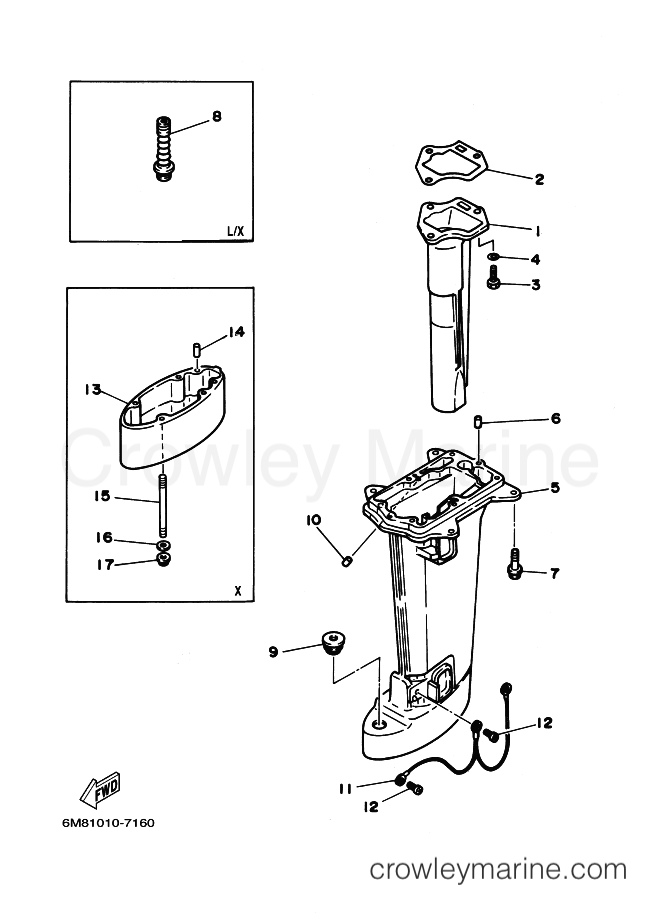 Yamaha Motors 8CMHX (6N02) [140] - UPPER CASING