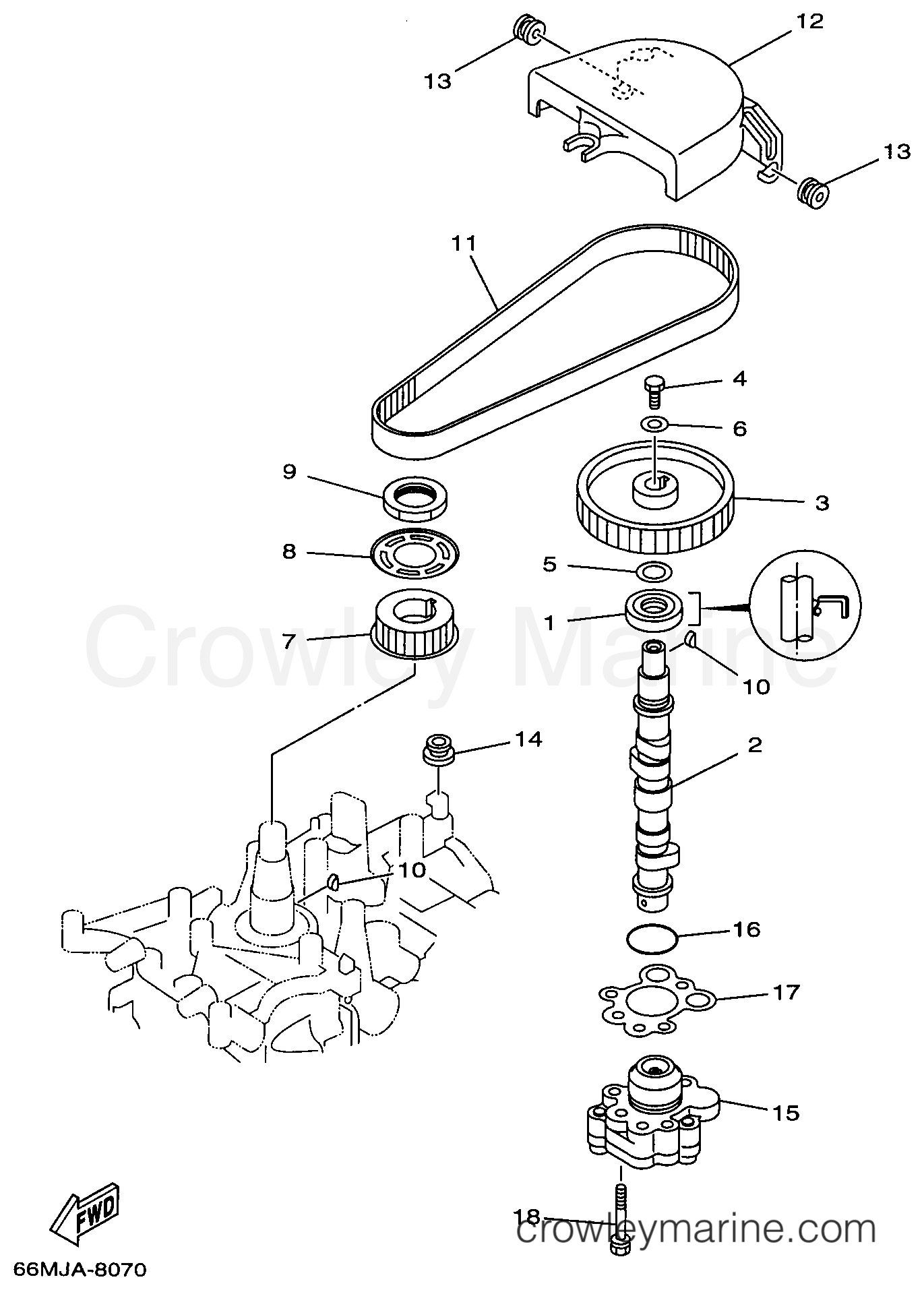 Yamaha Motors F15ESHW - OIL PUMP