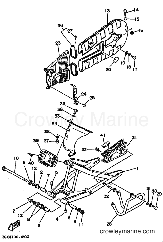 Yamaha Motors AG200E (3GX6) [010] - REAR ARM