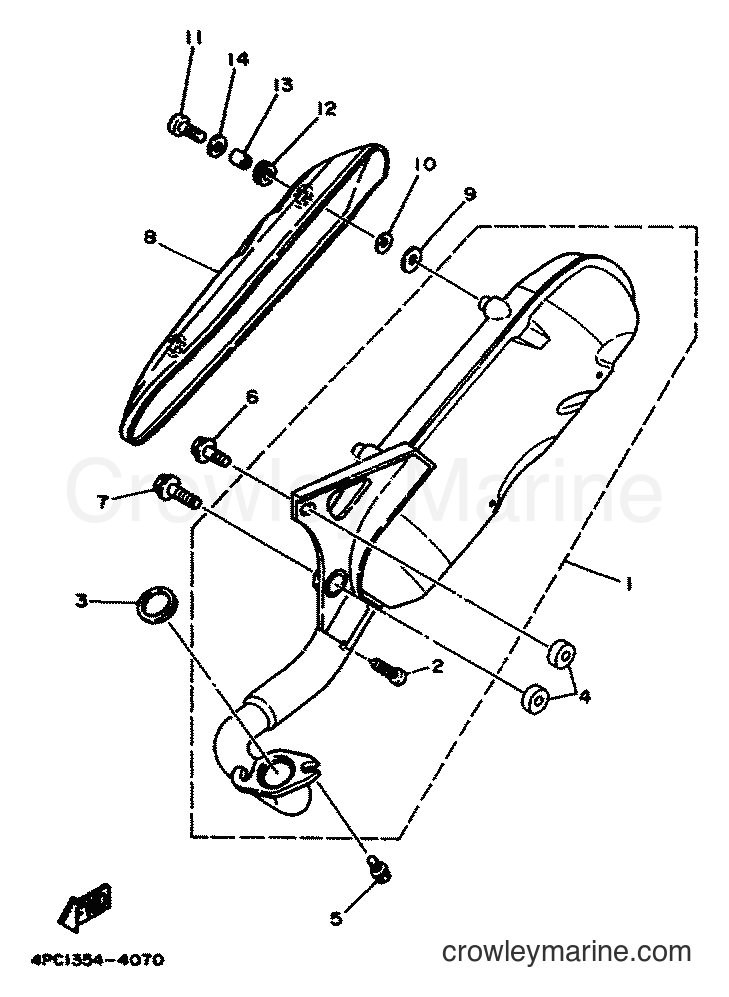 1994 Scooter YA50R - YA50R (4PC1) [999] - EXHAUST