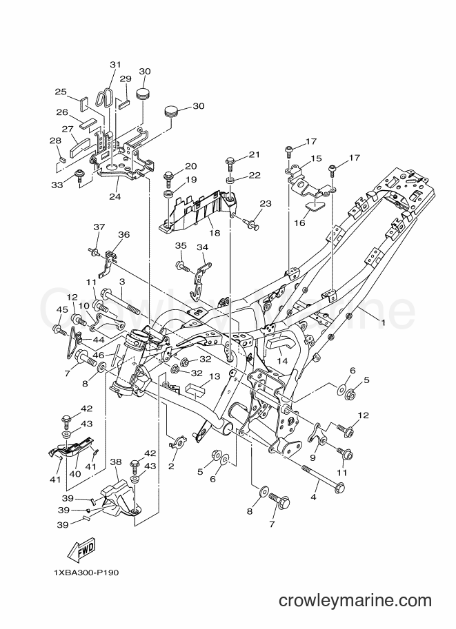 2014 Street Bike MT07A - MT07A (1XB5) [050] - FRAME