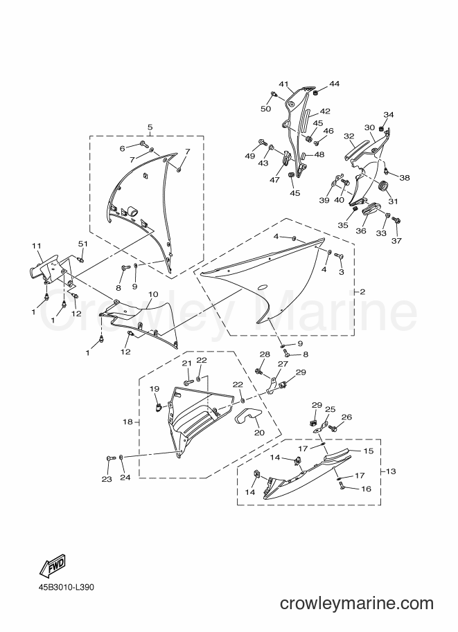 Yamaha Motors YZF-R1 (45B4) [010] - COWLING 2