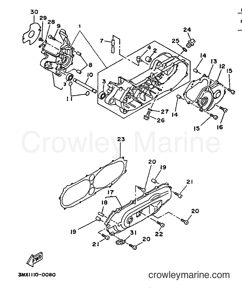 Yamaha Motors CW65 (4GP2) [999] - CRANKCASE
