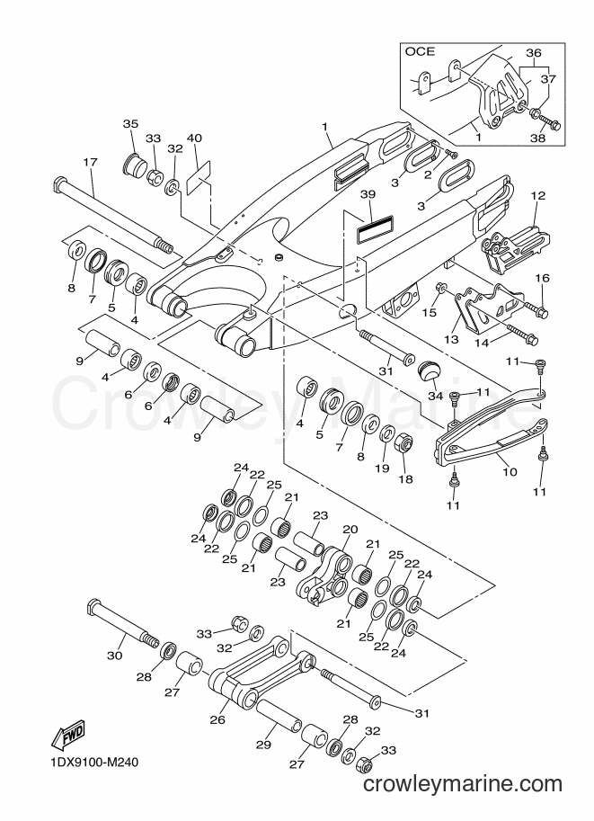 2013 Dirt Bike WR450F - WR450F (1DX9) [010] - REAR ARM