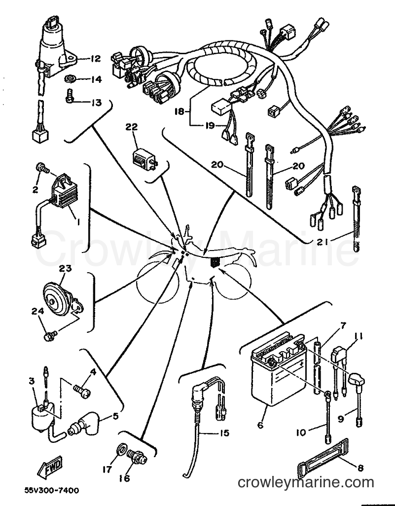 1987 Dirt Bike XT350 - XT350 (55V0) [080] - ELECTRICAL 1
