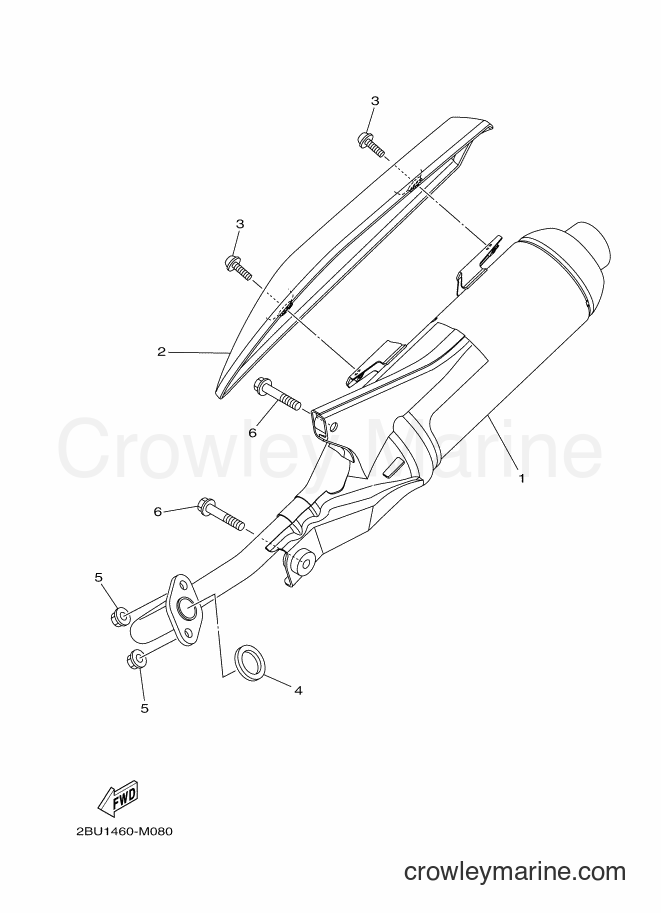 2013 Scooter AF115FX - AF115FX (2BU1) [010] - EXHAUST